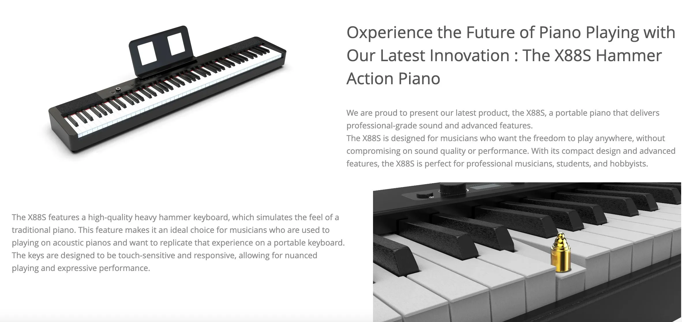 Hammer Action Digital Piano